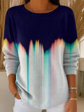 Women's Color Gradient Casual Pullover Sweater